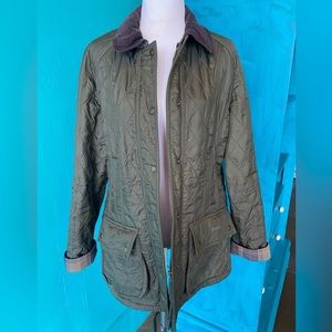 Women’s Barbour Beadnell Polarquilt Jacket Olive sz 12